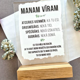 For my husband /glass