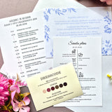 Detailed Wedding Information Cards