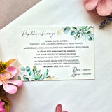 Detailed Wedding Information Cards