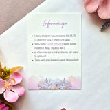 Detailed Wedding Information Cards