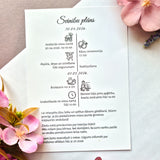 Detailed Wedding Information Cards