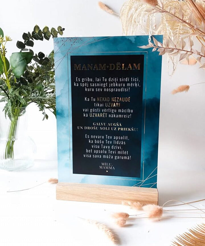 Manam dēlam /zils spoguļdekors Image