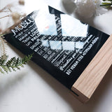 Text/black glass Image
