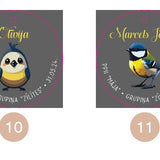 Medaļas ar dažādiem putniem