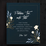 Paldies Tev mīļo Tēti/tumšs gaiši ziedi Image
