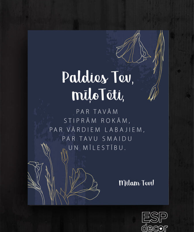 Paldies Tev mīļo Tēti/tumšs Image 2