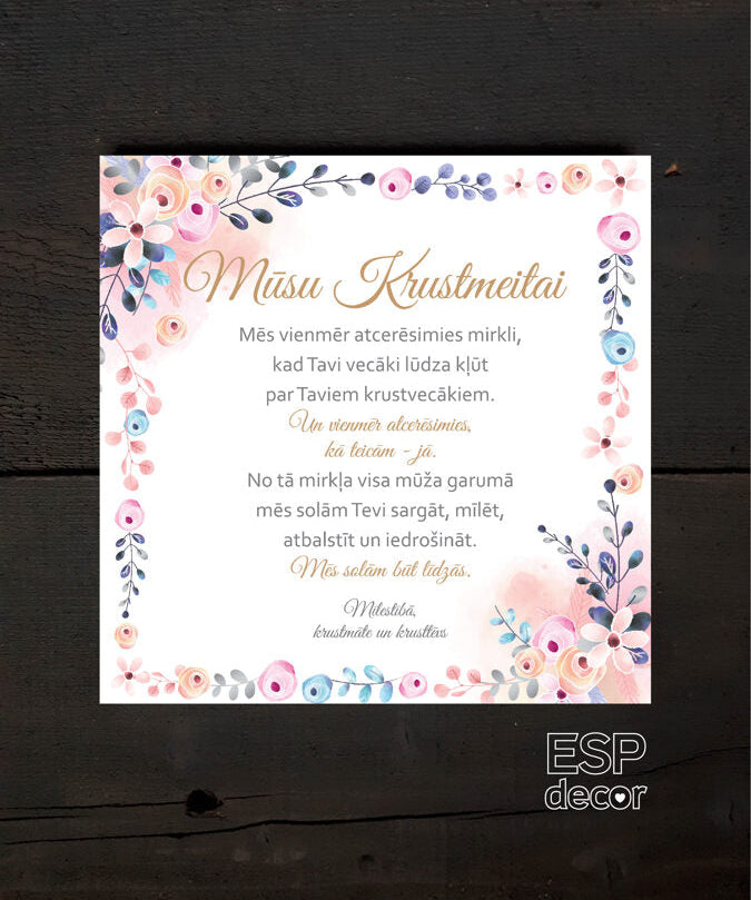 Mūsu krustmeitai/rozā ziedi Image