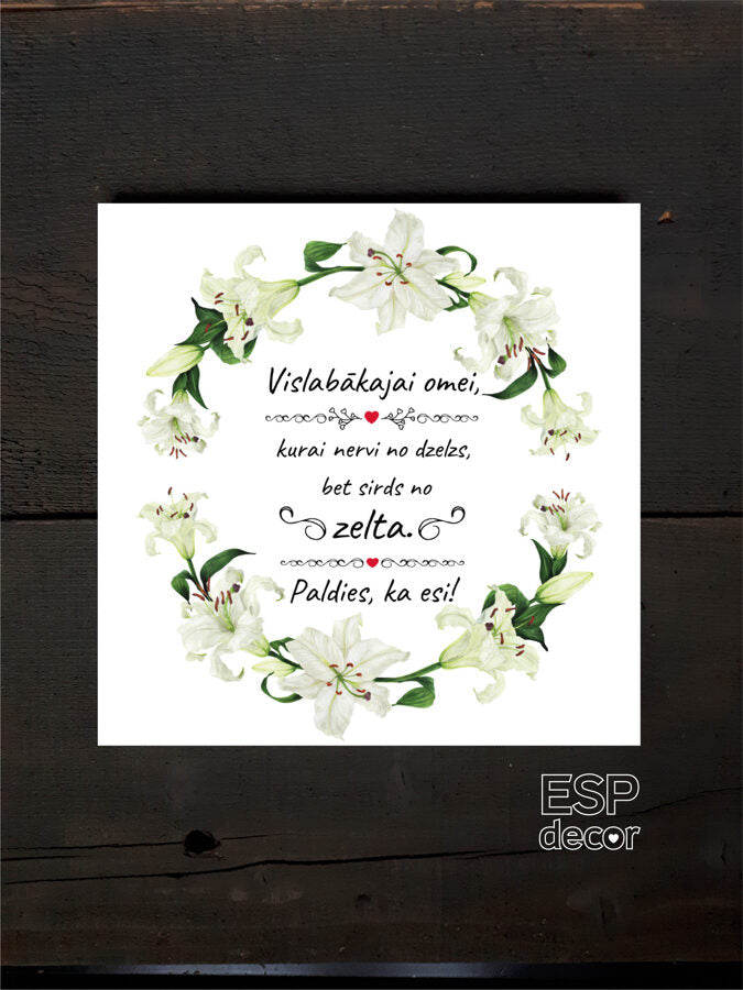 Vislabākajai Omei /balti ziedi Image 2