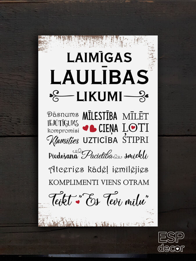 Laimīgas laulības likumi Image