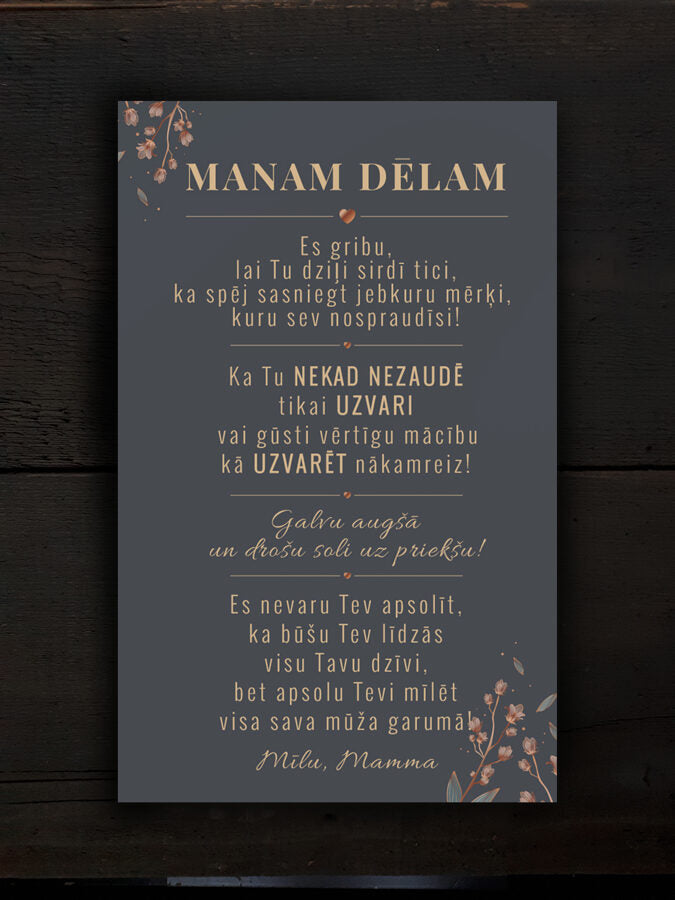 Manam dēlam /tumšs Image
