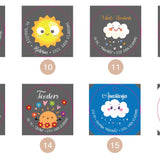 Medaļas ar saulēm un mākoņiem